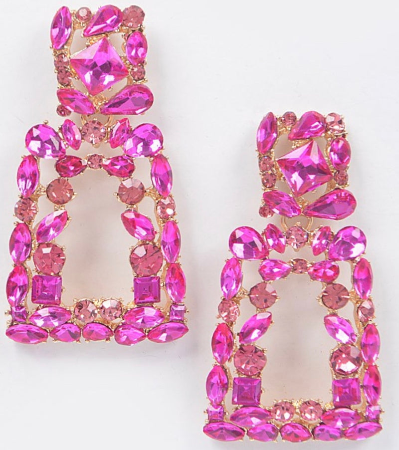 Luxury cluster shone earrings