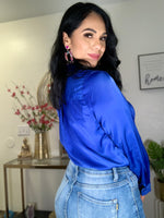Yadira Royal blue shirt